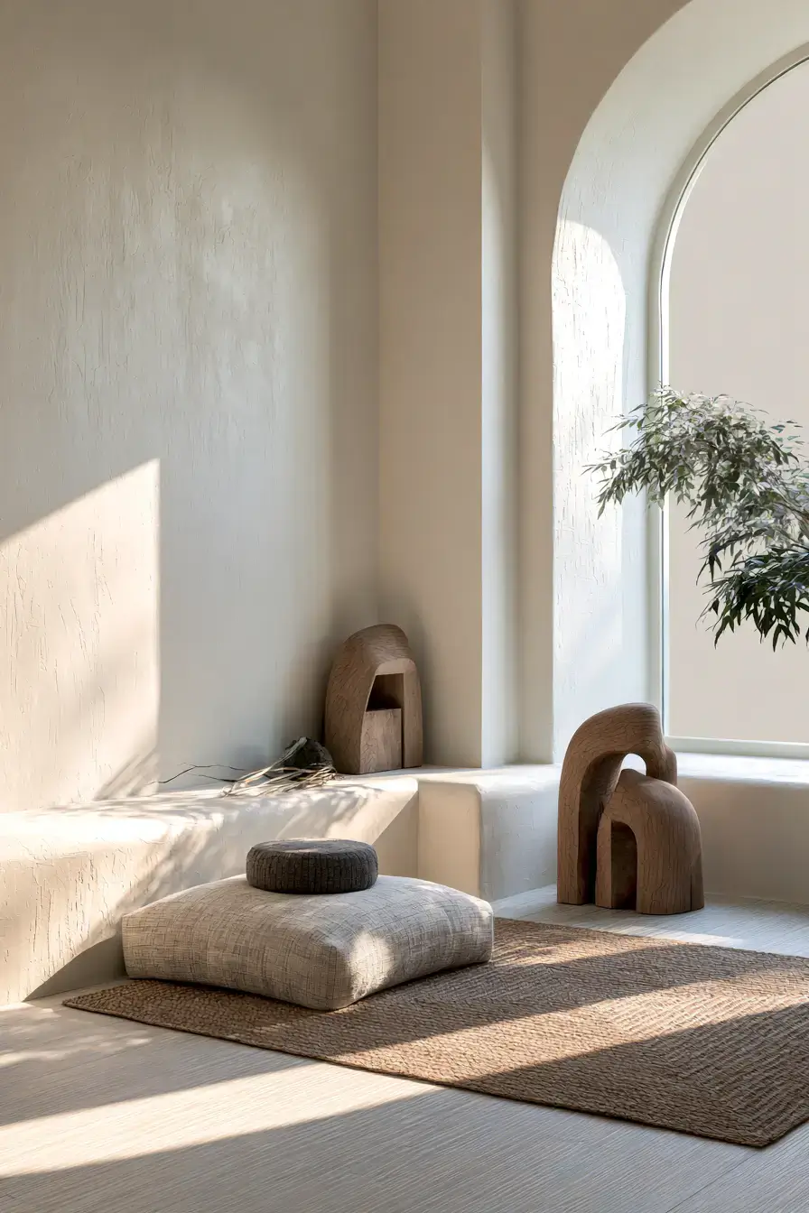 White Room Aesthetic 23 Ethereal Plaster Meditation Room
