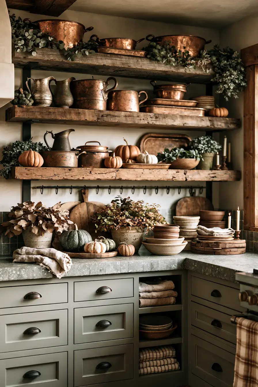 vintage fall decor 23 Rustic Copper Accents
