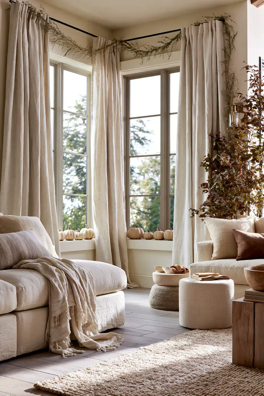 minimalist fall decor 23 Subtle Fall Window Styling