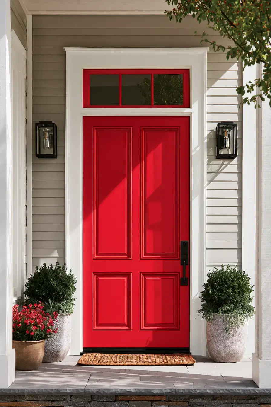 Main Entrance Door Design 24 Bold Color Frontage