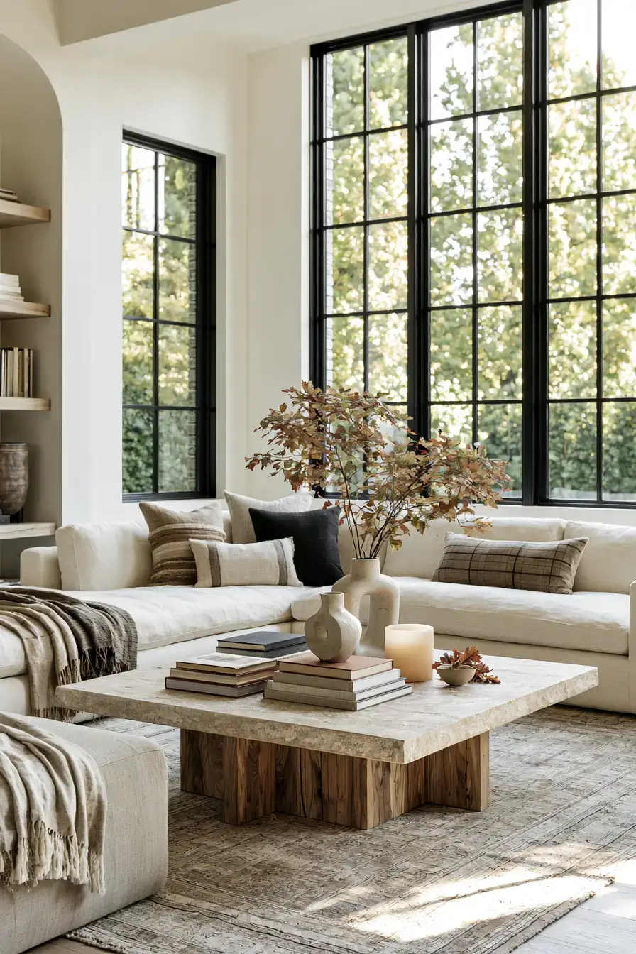 minimalist fall decor 24 Calm Autumn Coffee Table