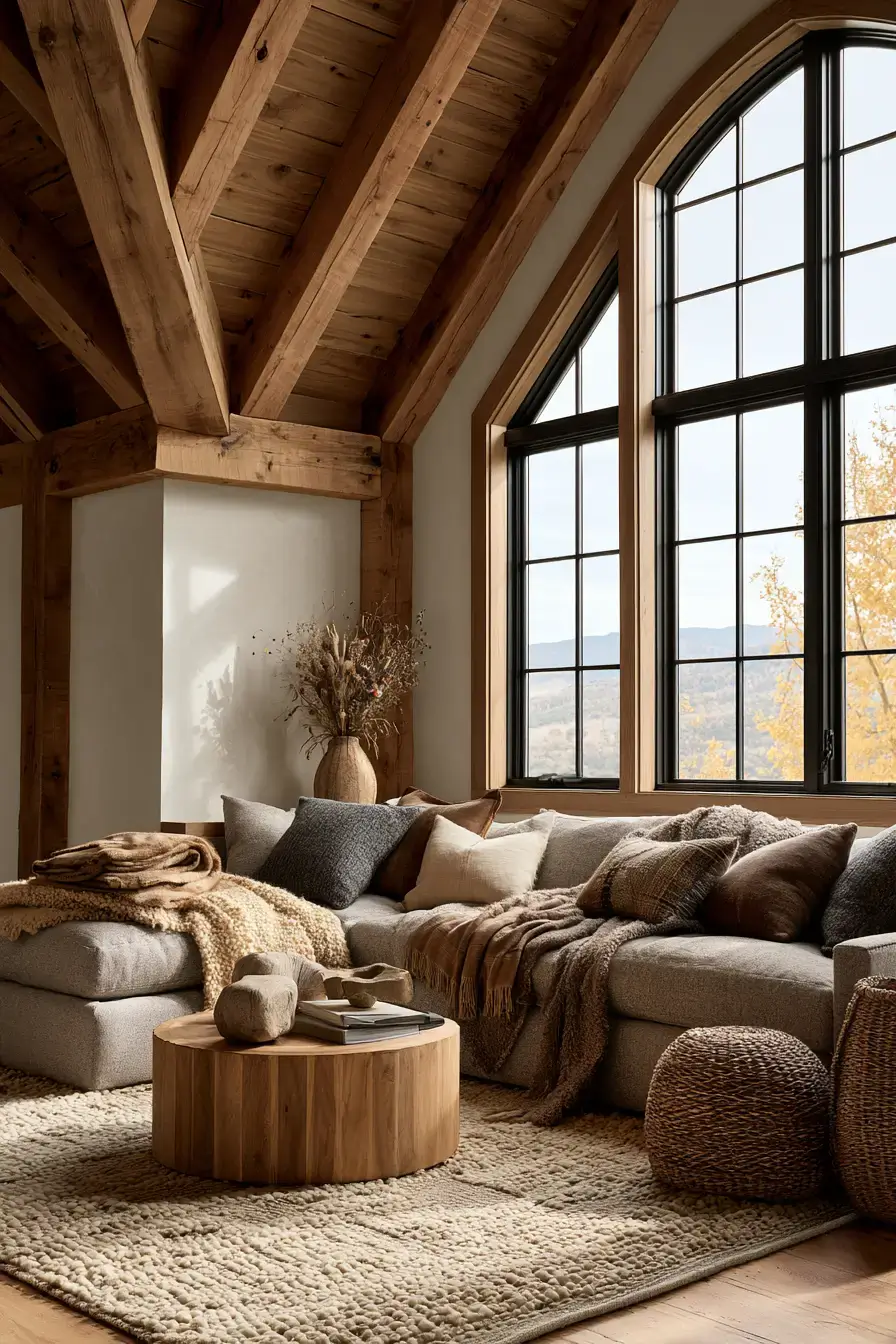 fall living room decor 24 Cozy Cabin Layers