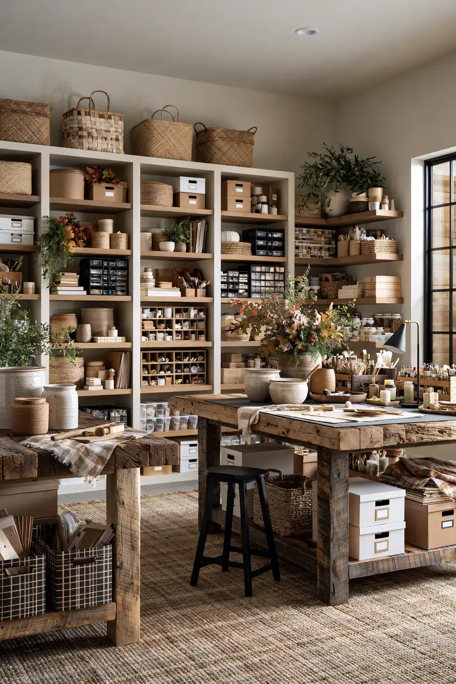 autumn home decor 24 Harvest Craft Room