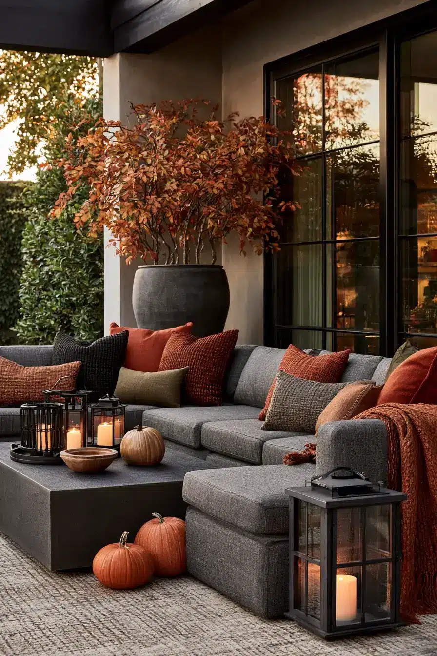 fall outdoor decor 24 Moody Outdoor Layers