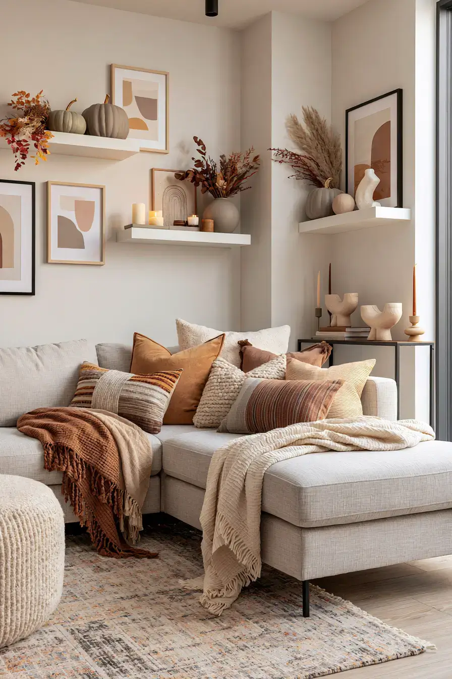 cozy fall decor 24 Small Space Fall Decor