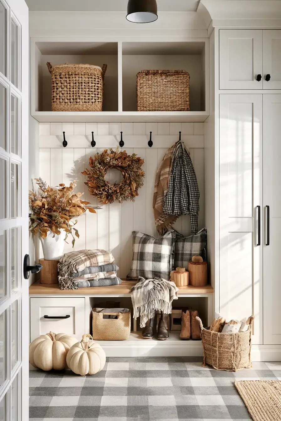 farmhouse fall decor 25 Charming Fall Mudroom