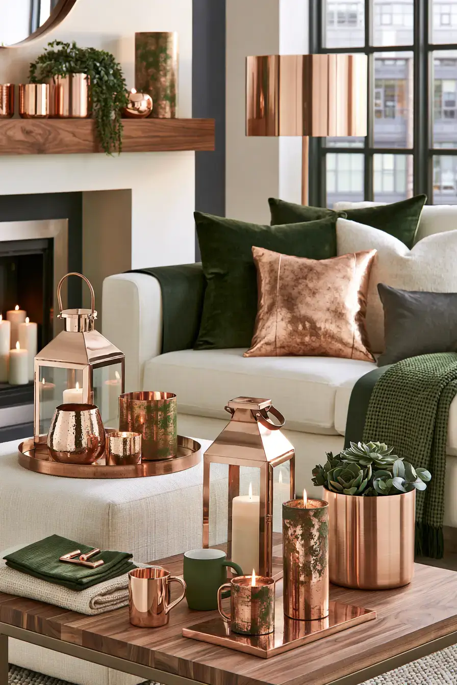 modern fall decor 25 Contemporary Copper Glow