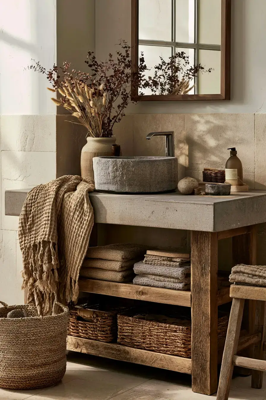 fall bathroom decor 25 Cozy Cabin Washroom