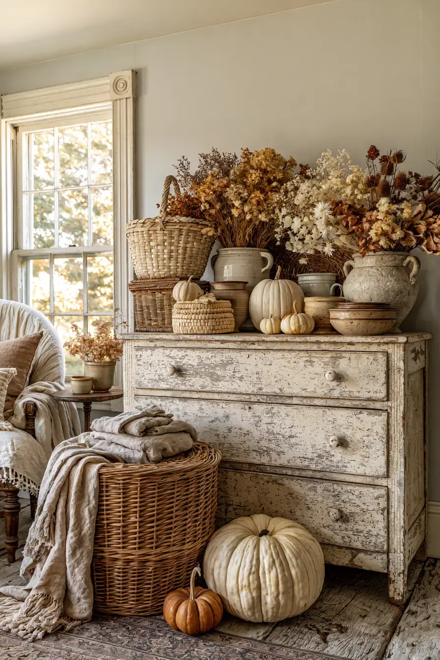 vintage fall decor 26 Cottagecore Harvest Styling