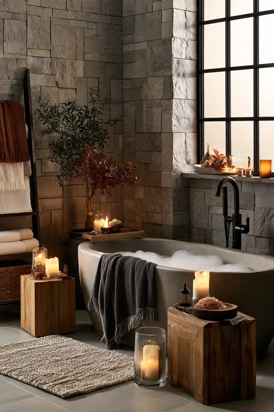 fall bathroom decor 26 Elegant Autumn Soak