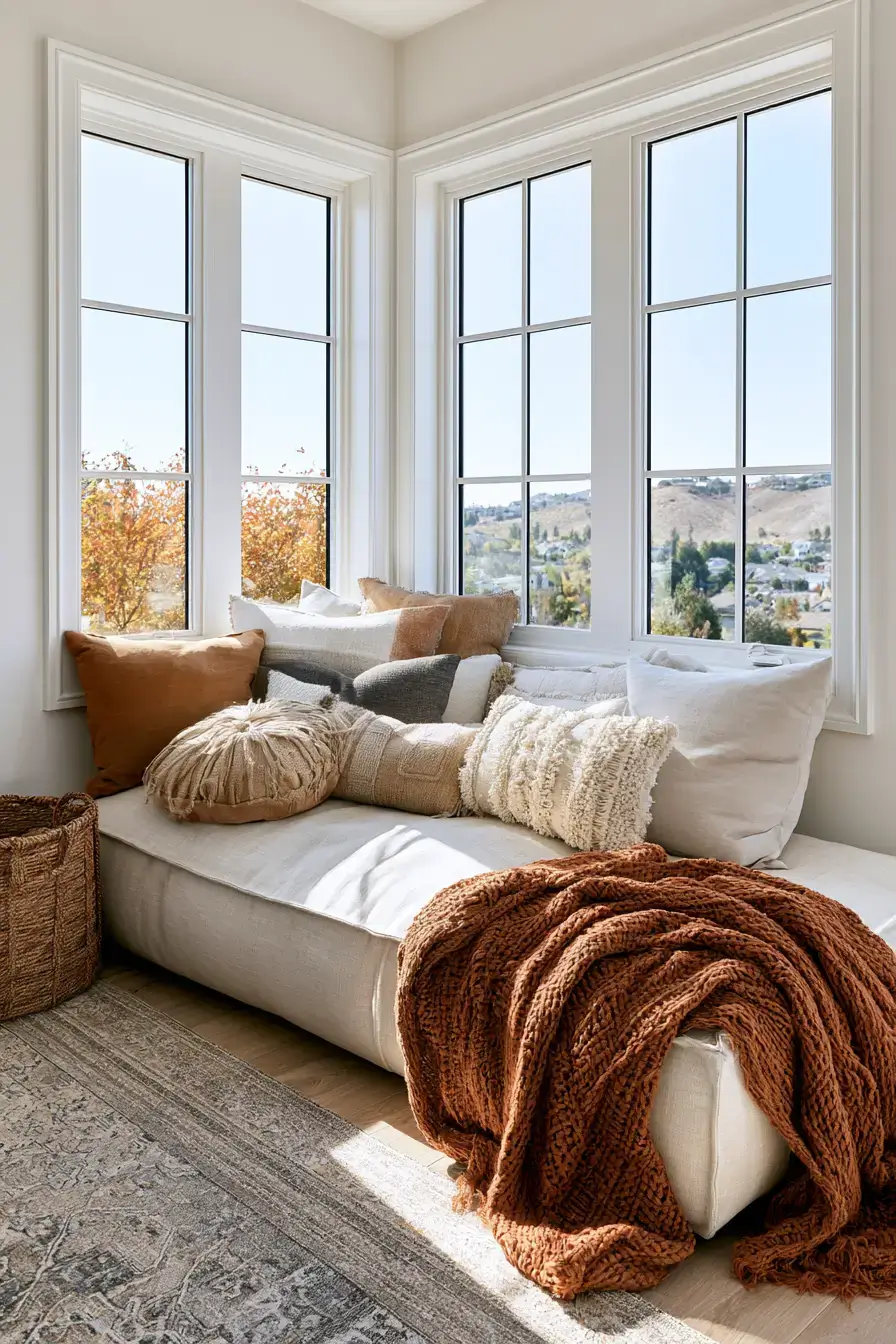 fall bedroom decor 26 Harvest Window Nook