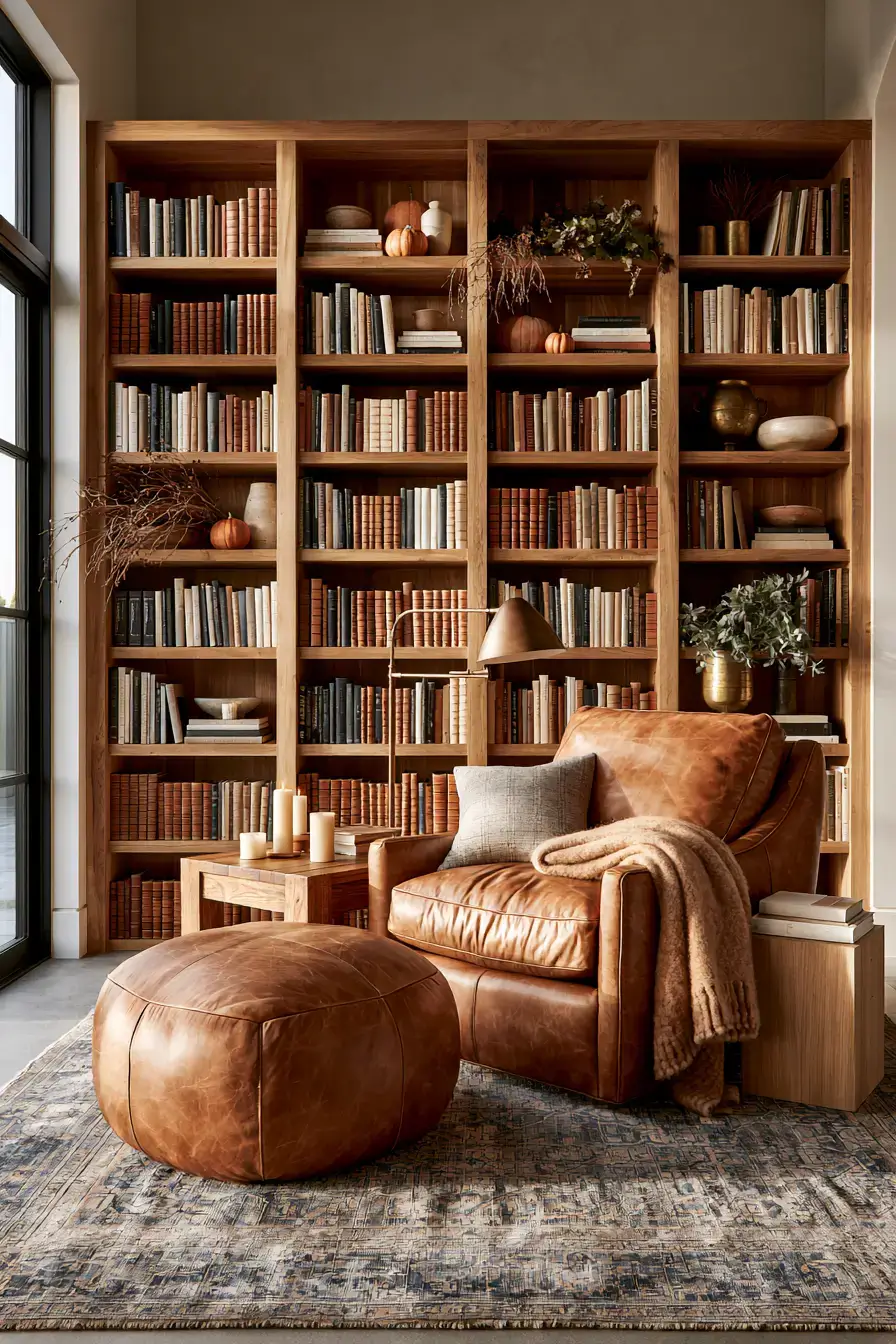 elegant fall decor 26 Opulent Seasonal Library