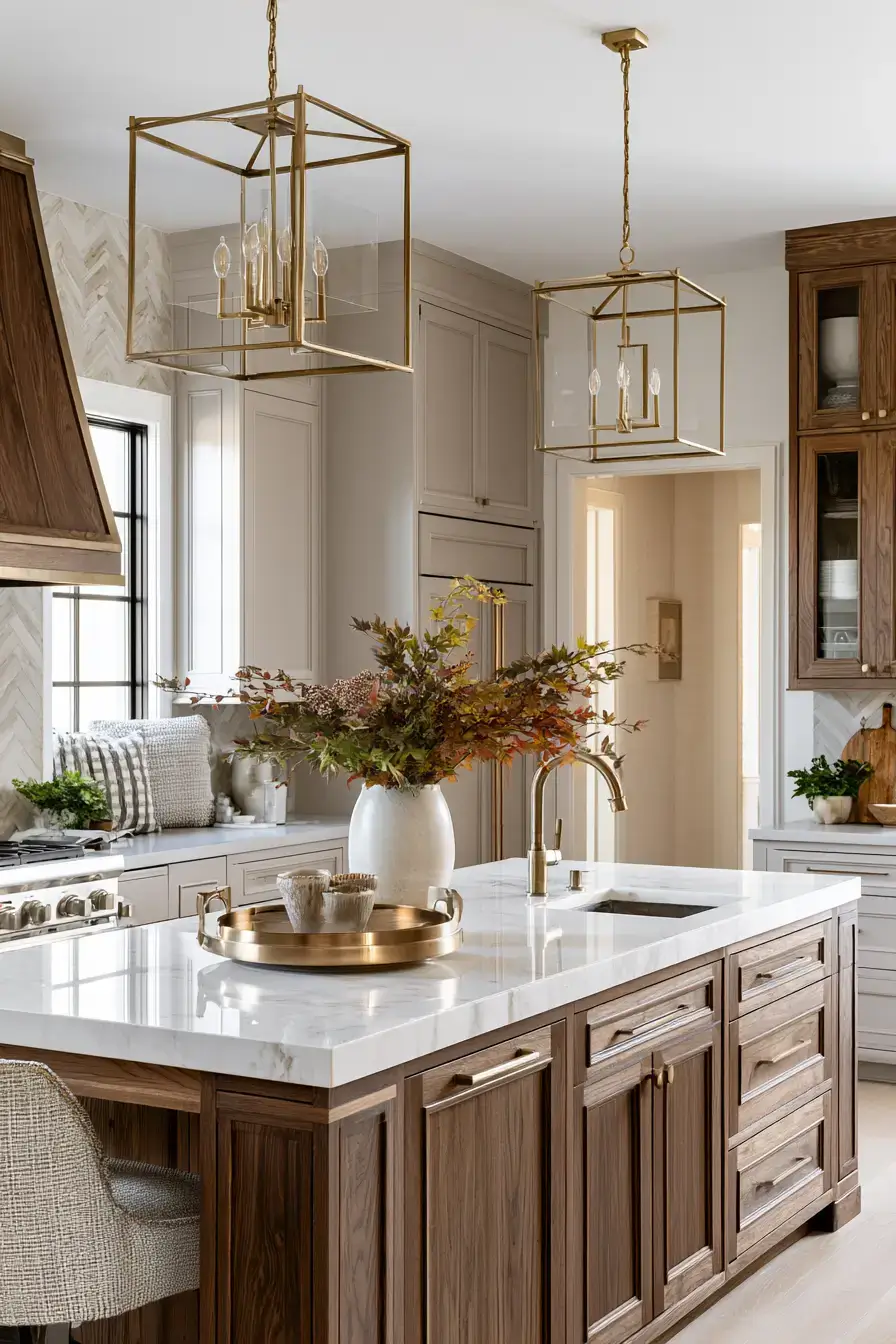 fall kitchen decor 26 Warm Brass Finishes