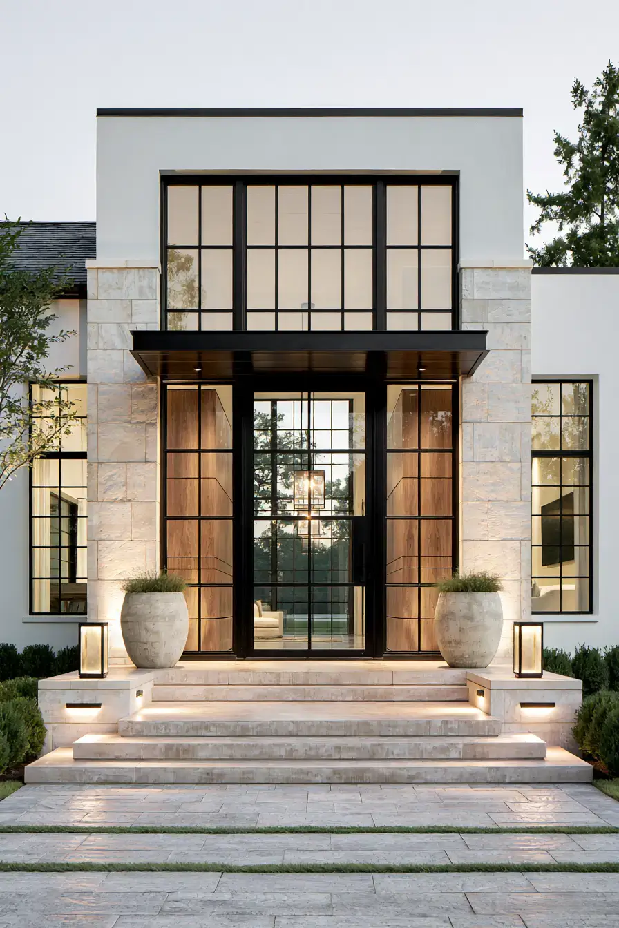 Main Entrance Door Design 3 Black Framed Entrance