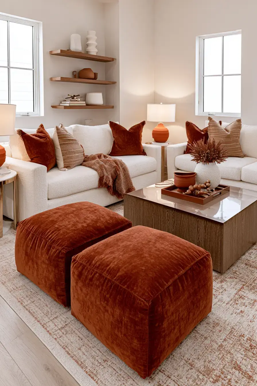 fall living room decor 3 Cinnamon Velvet Retreat