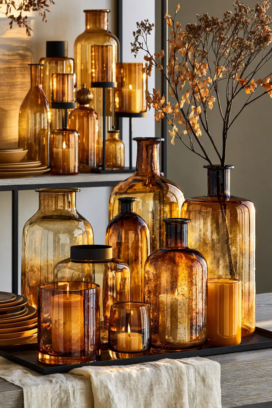 modern fall decor 4 Contemporary Amber Accents