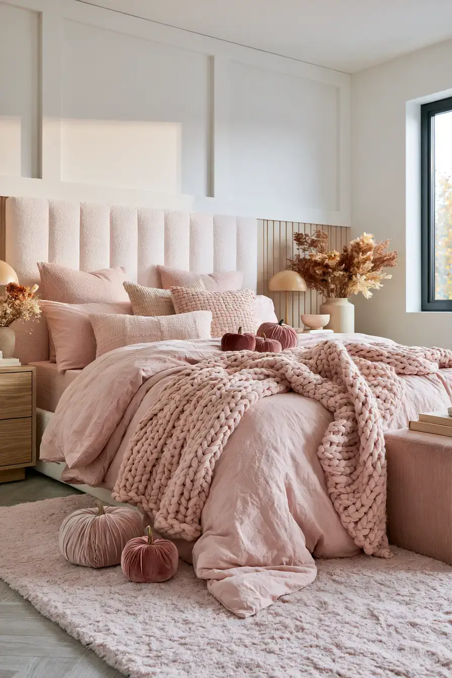 pink fall decor 4 Cozy Pink Bedroom