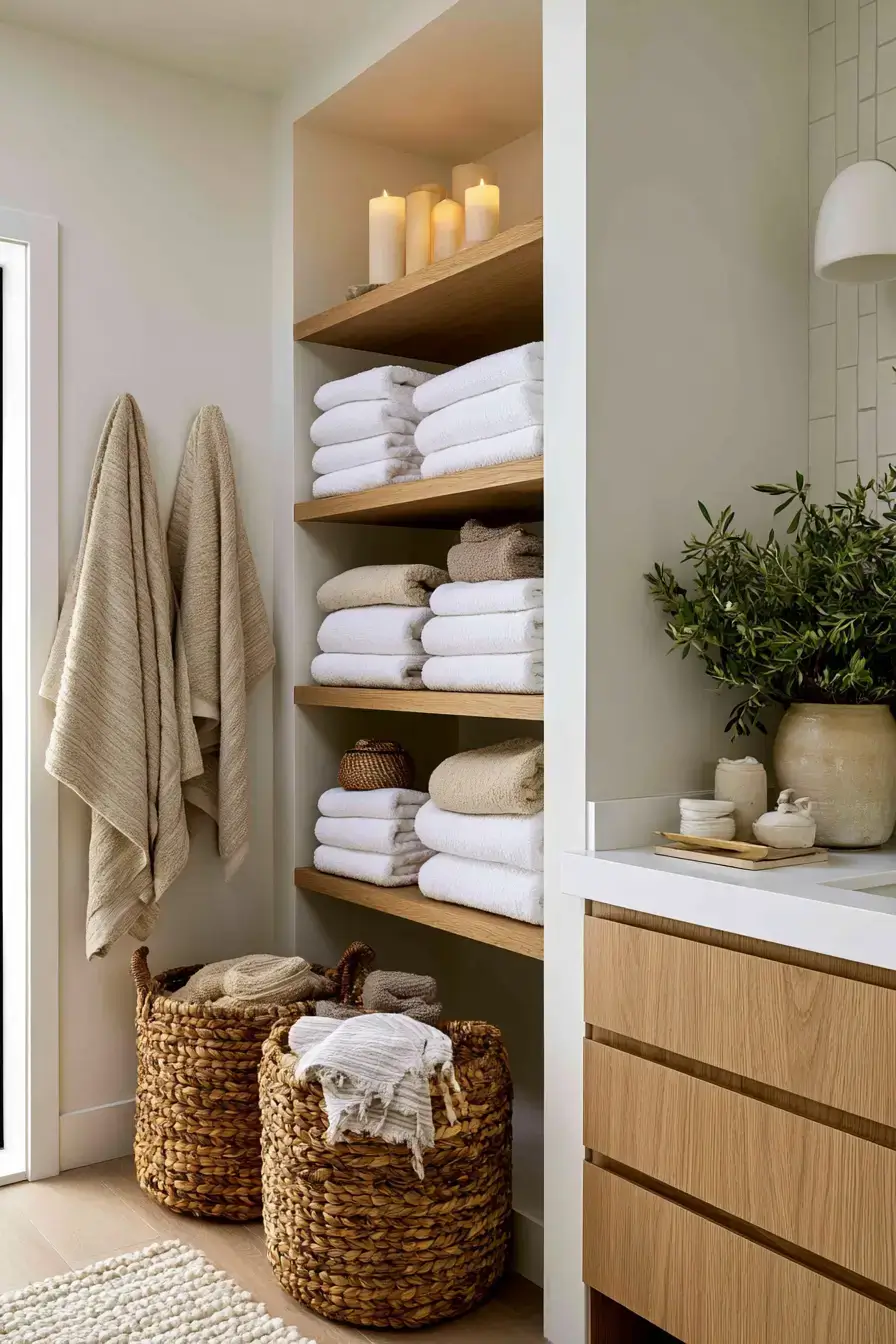 fall bathroom decor 4 Cozy Towel Layers