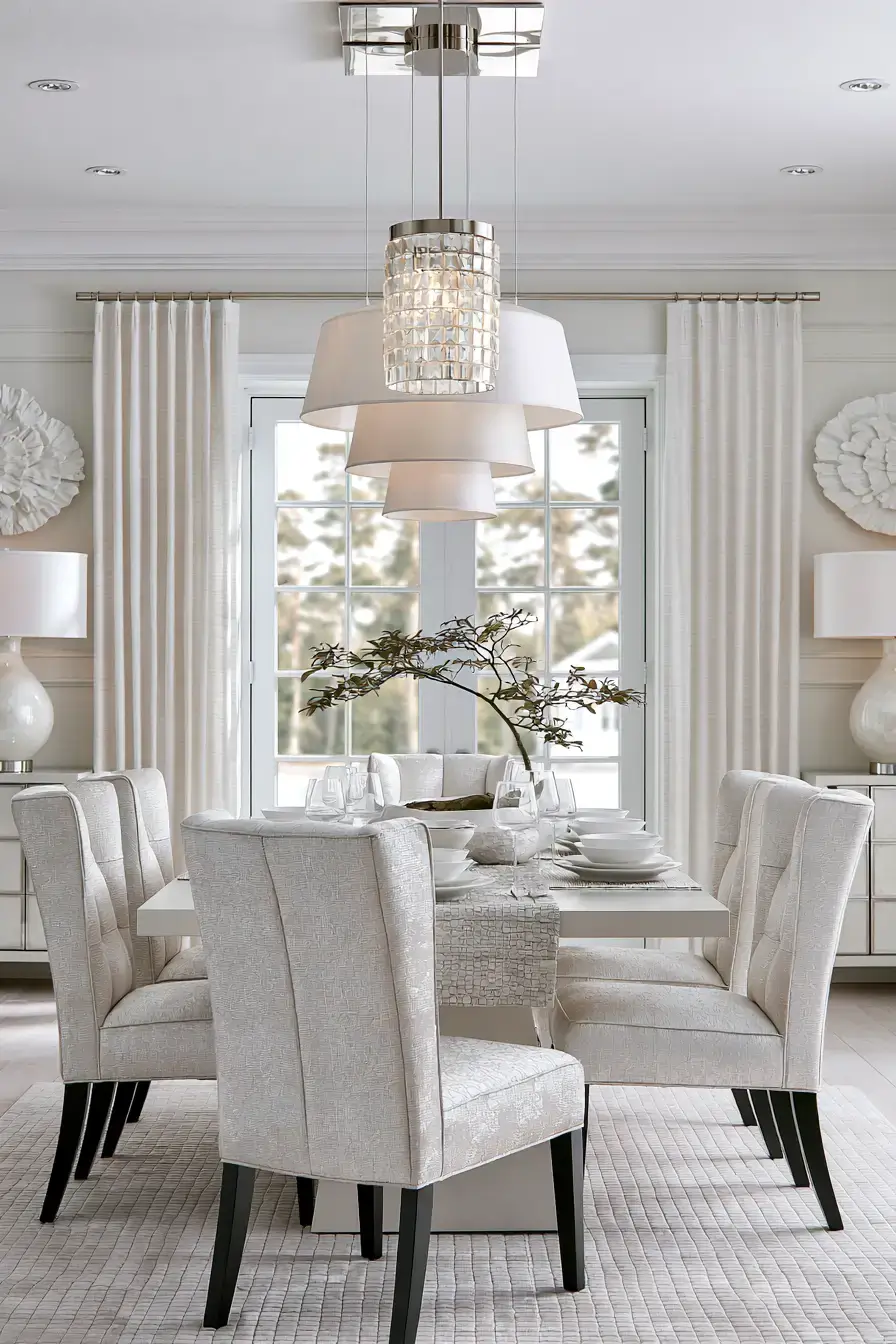 White Room Aesthetic 4 Pearl Toned Dining Space