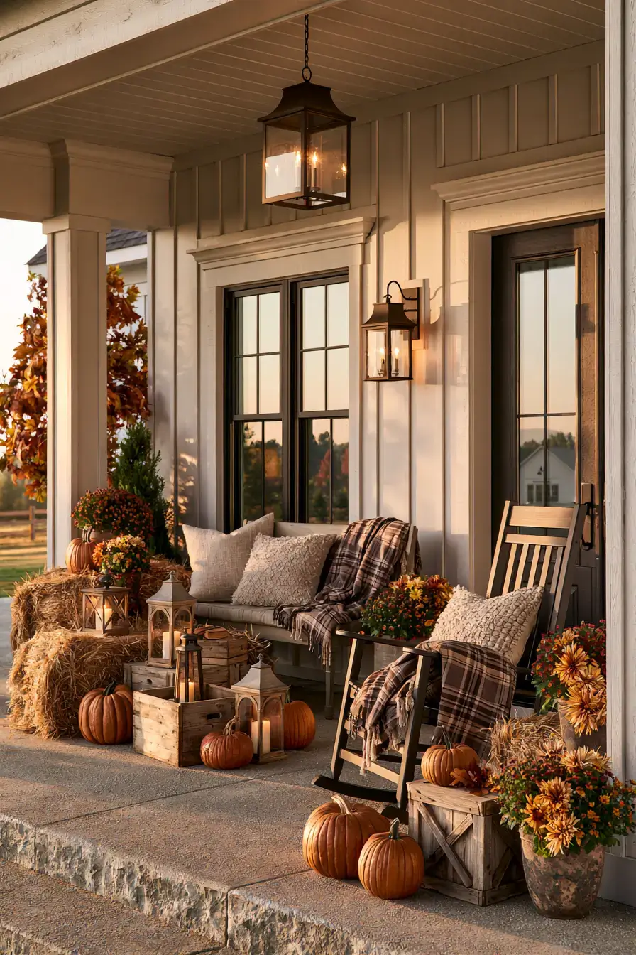 farmhouse fall decor 4 Rustic Autumn Porch