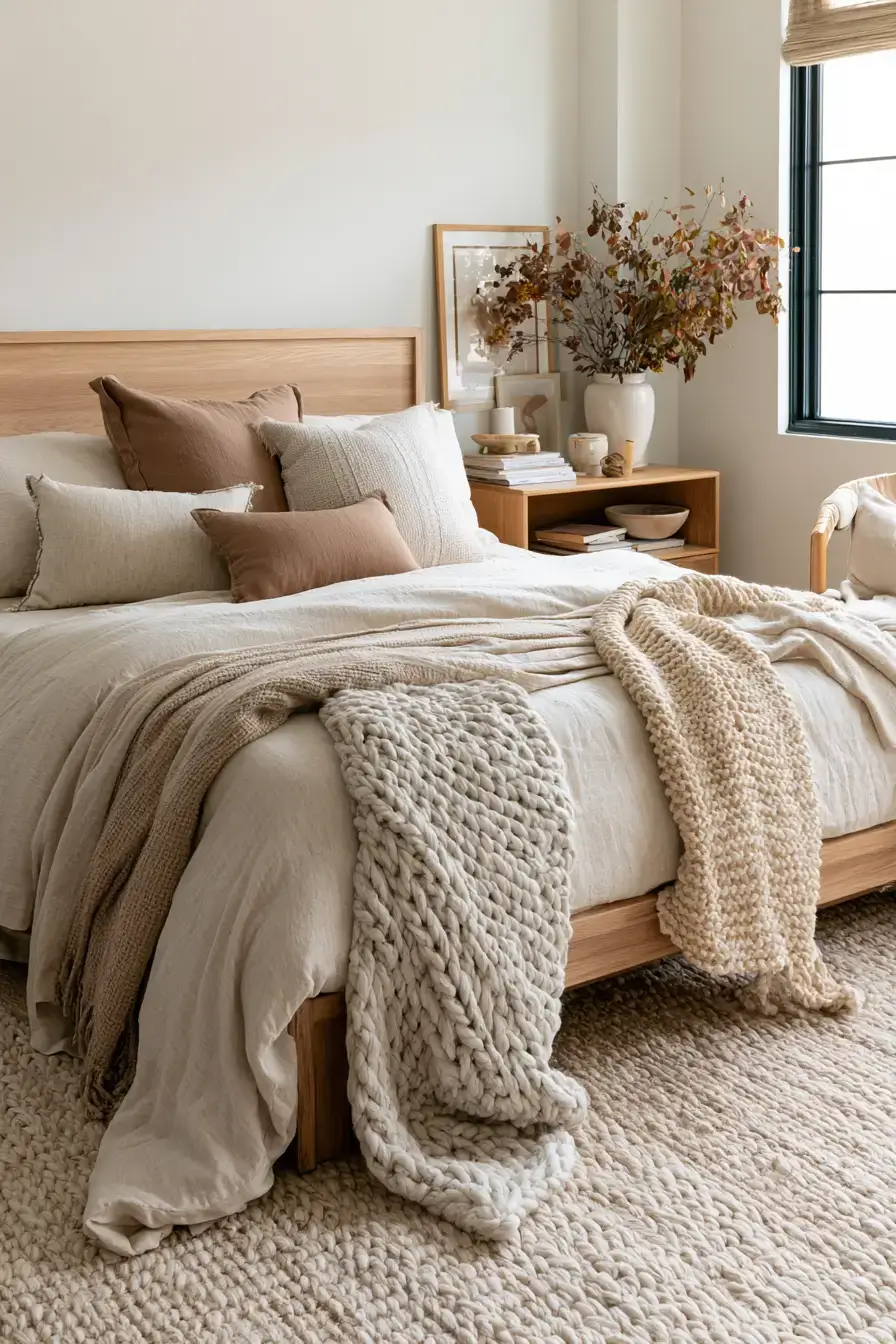 fall bedroom decor 4 Soft Flannel Layers