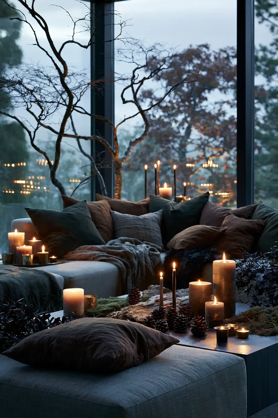 moody fall decor 5 Candlelit Forest Mood