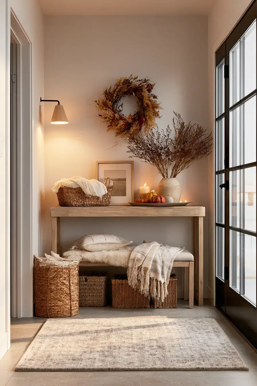fall apartment decor 5 Golden Entryway Mood