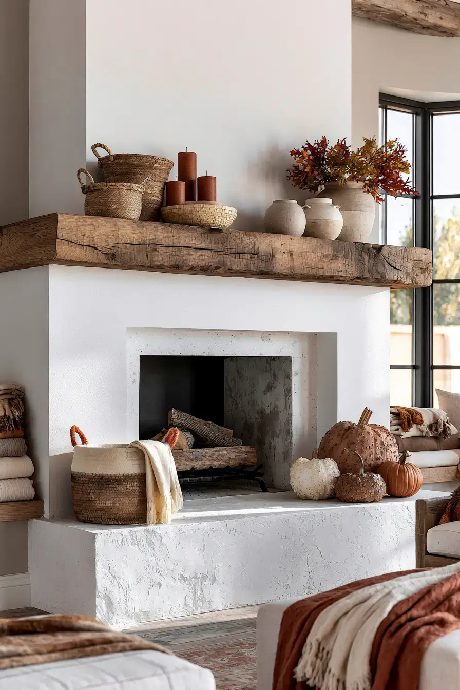 autumn fireplace decor 5 Pumpkin Spice Hearthscape