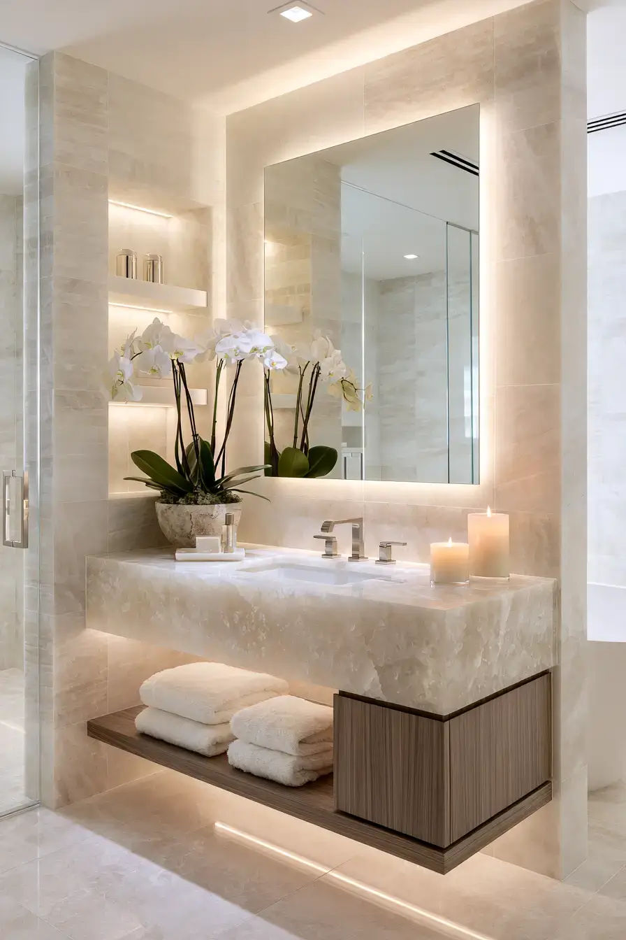 White Room Aesthetic 5 Serene Alabaster Bathroom