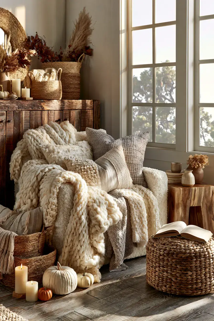 autumn home decor 6 Cozy Reading Nook