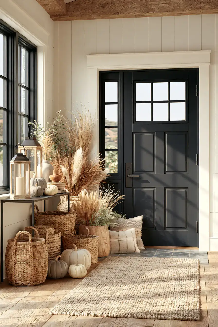 neutral fall decor 6 Earthy Entryway Decor
