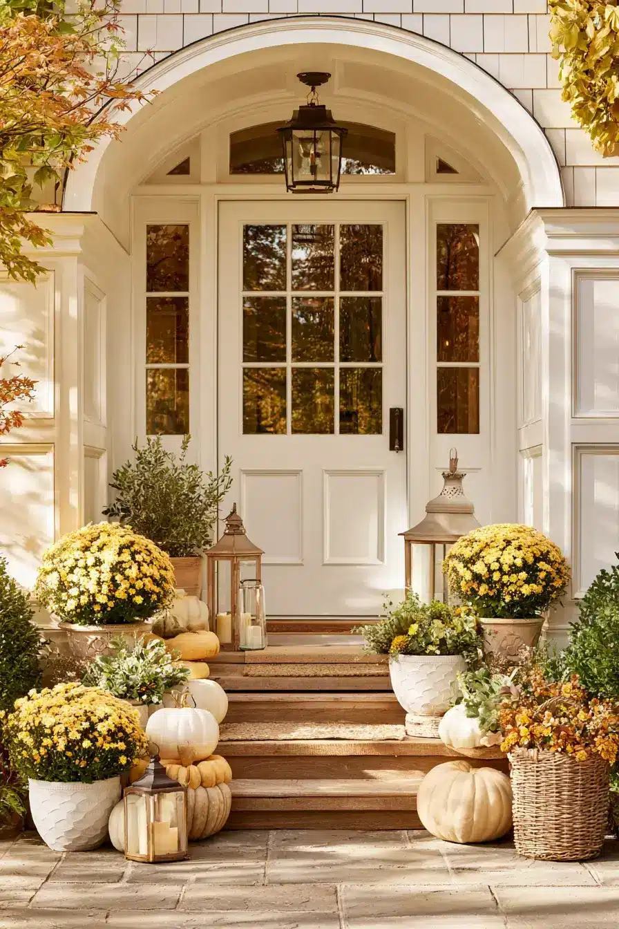fall outdoor decor 6 Golden Mum Arrangement