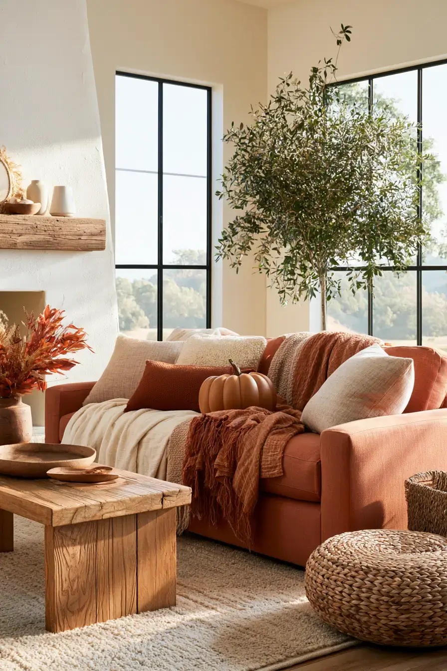 fall living room decor 6 Pumpkin Spice Parlor