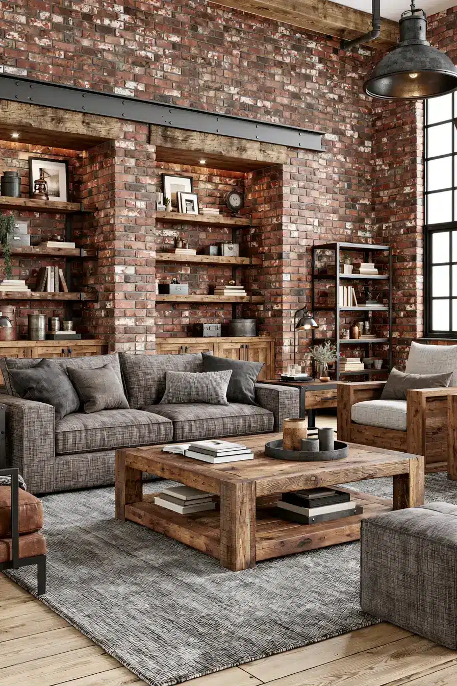 Wall Cladding 6 Rustic Brick Feature Wall
