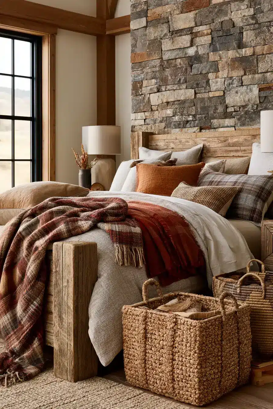 fall bedroom decor 6 Rustic Cabin Sleep
