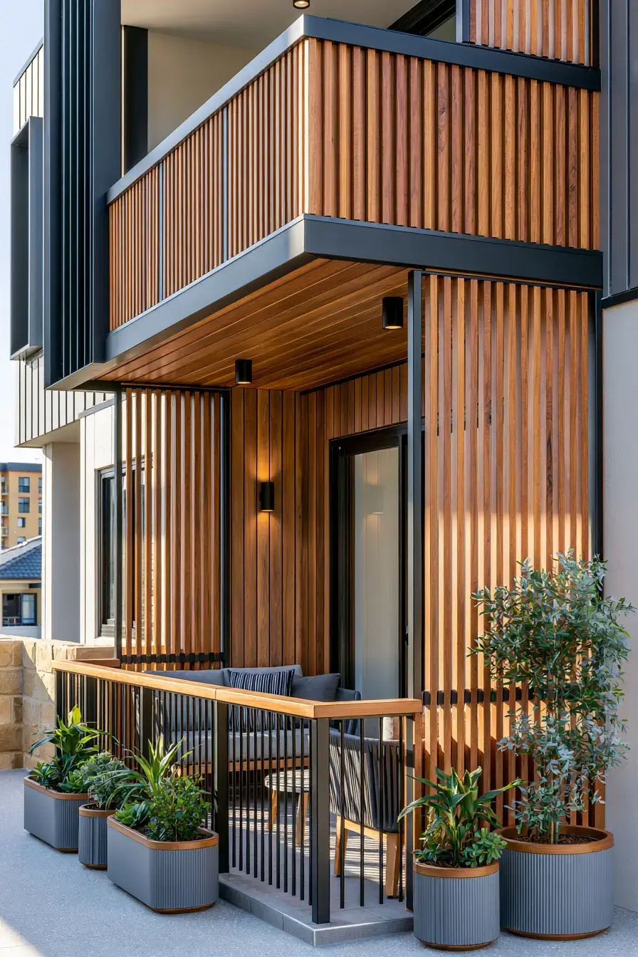 Balcony Railing Design 6 Vertical Slat Railings