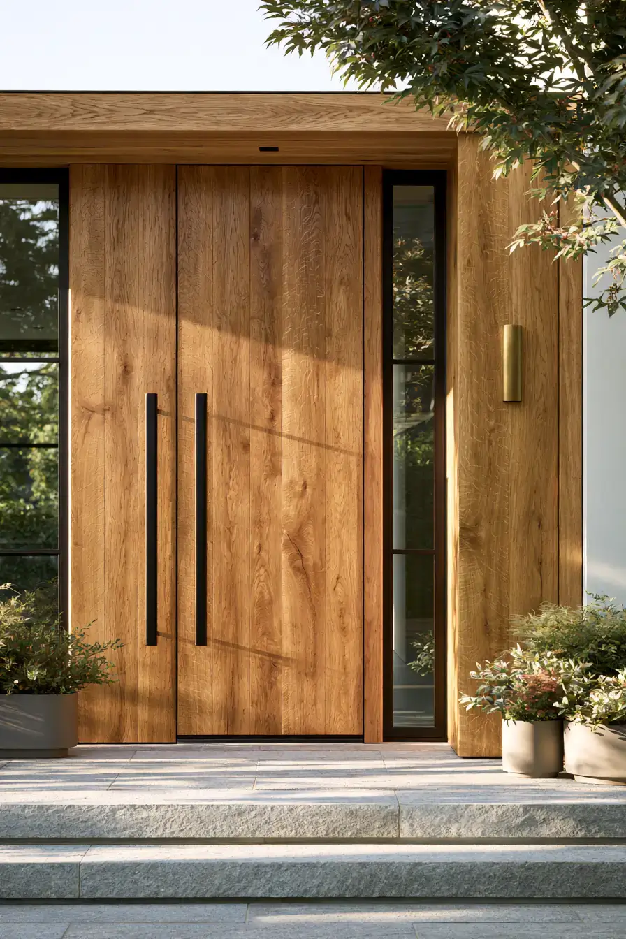 Main Entrance Door Design 6 Warm Oak Welcome