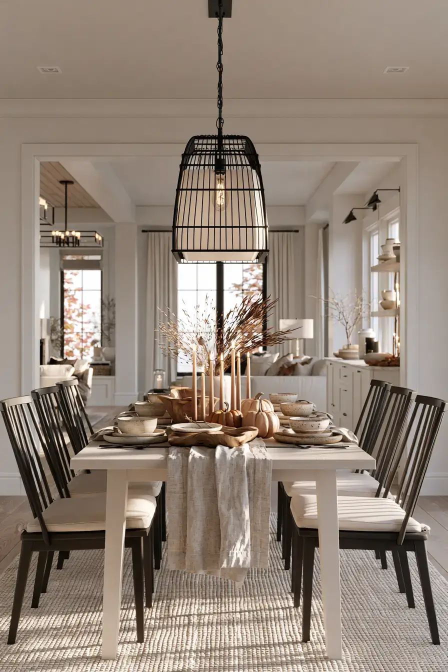 minimalist fall decor 7 Clean Fall Table Styling