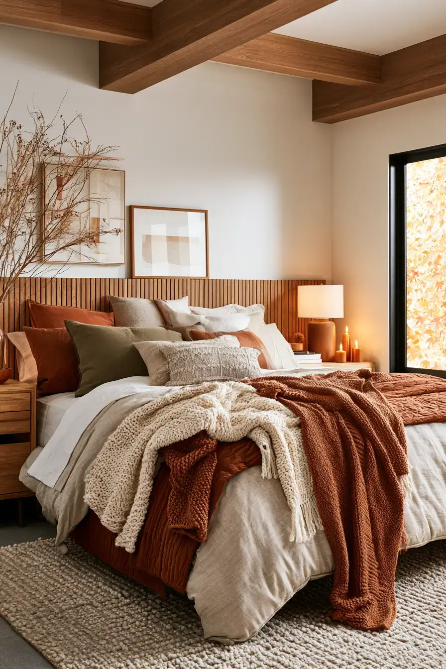 cozy fall decor 7 Earthy Autumn Bedroom