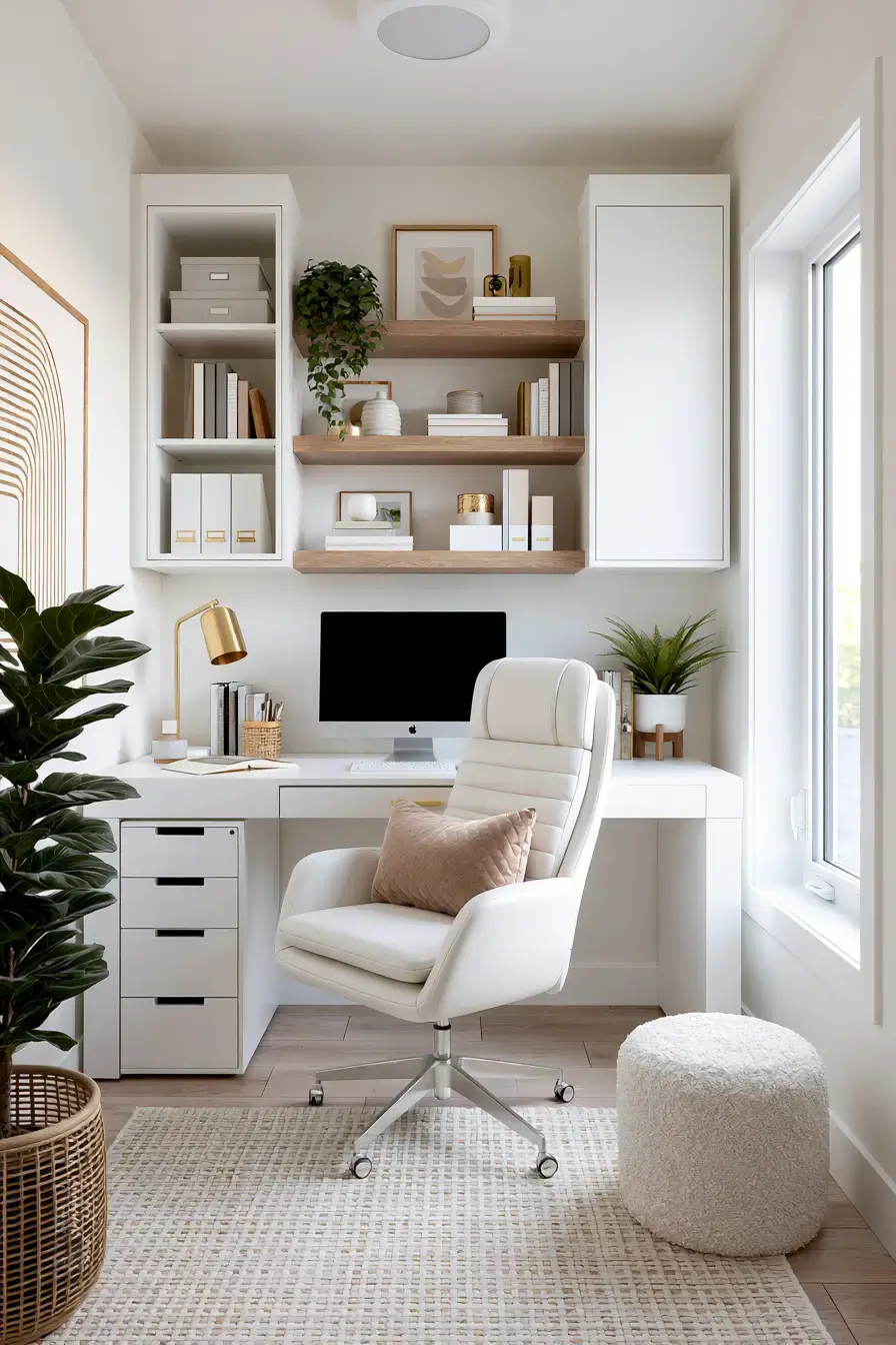 White Room Aesthetic 7 Modern Porcelain Home Office