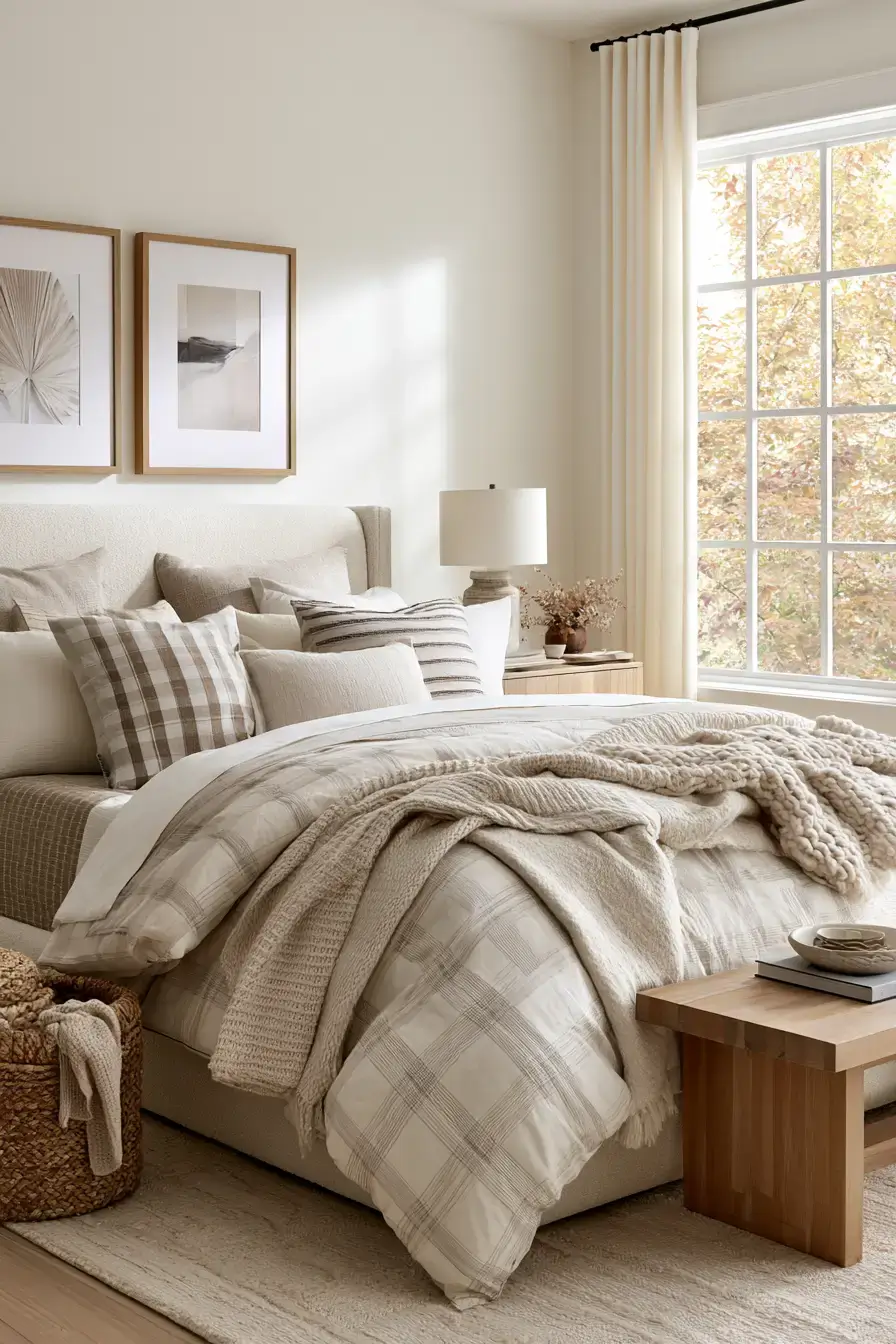 fall bedroom decor 8 Neutral Autumn Nest