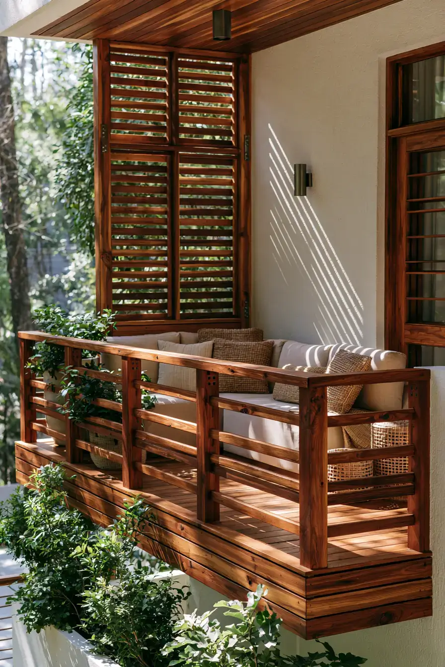 Balcony Railing Design 8 Wooden Balcony Railings