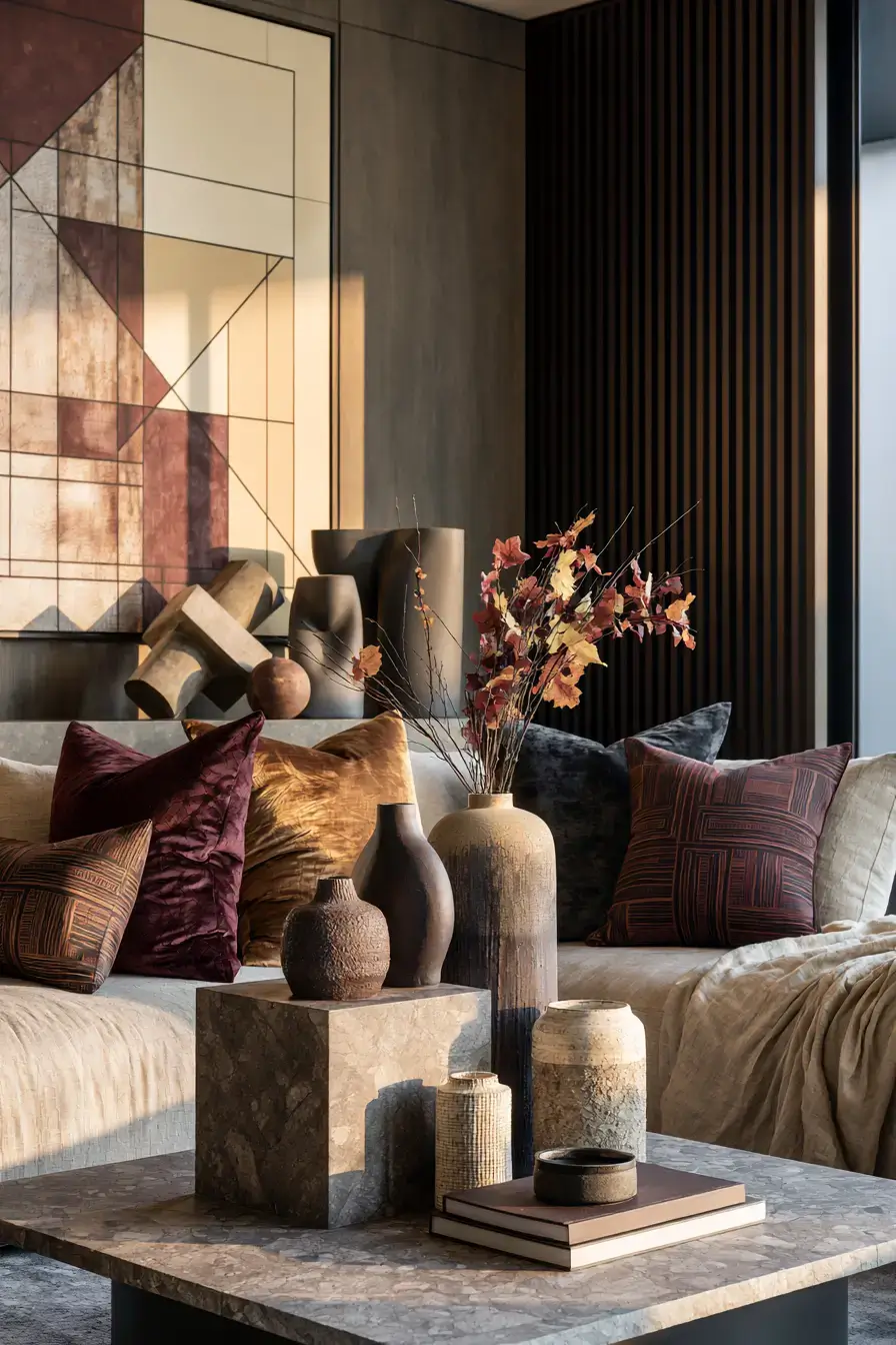 modern fall decor 9 Abstract Autumn Elegance