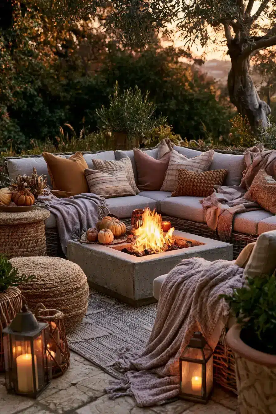 fall outdoor decor 9 Fireside Outdoor Lounge